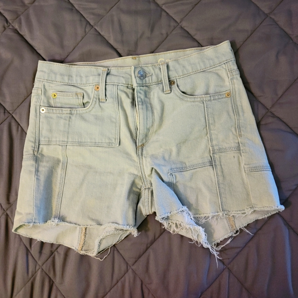 Gap white washed womens jean shorts